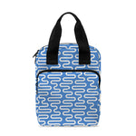 Blue And White DNA Pattern Print Bible Tote Bag