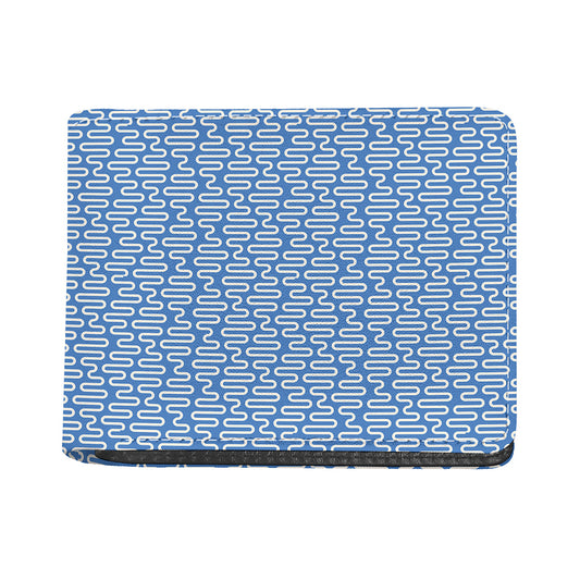 Blue And White DNA Pattern Print Bifold Wallet