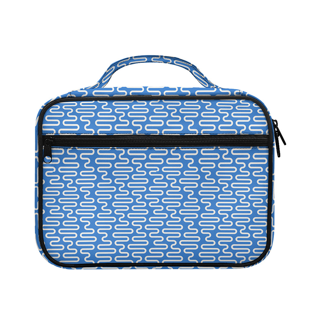 Blue And White DNA Pattern Print Briefcase Bible Bag