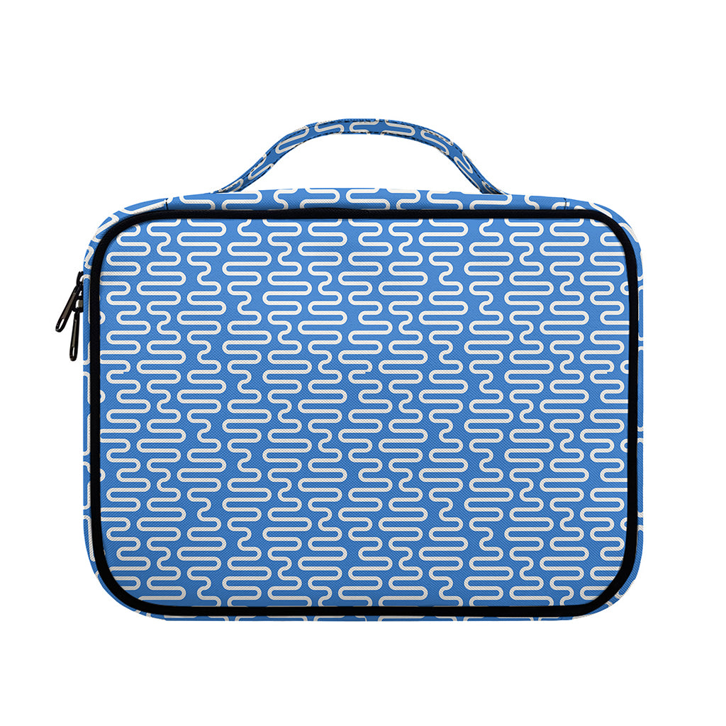 Blue And White DNA Pattern Print Briefcase Bible Bag