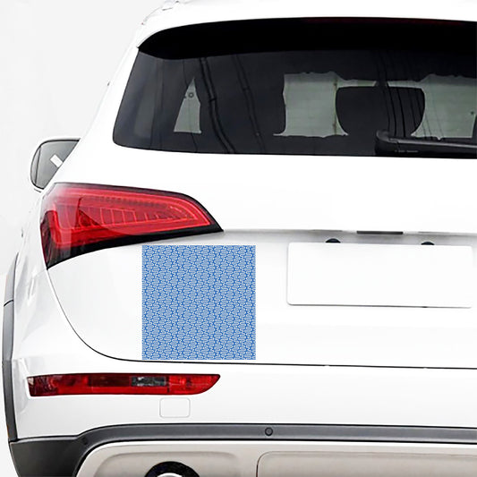 Blue And White DNA Pattern Print Car Sticker