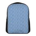 Blue And White DNA Pattern Print Casual Backpack