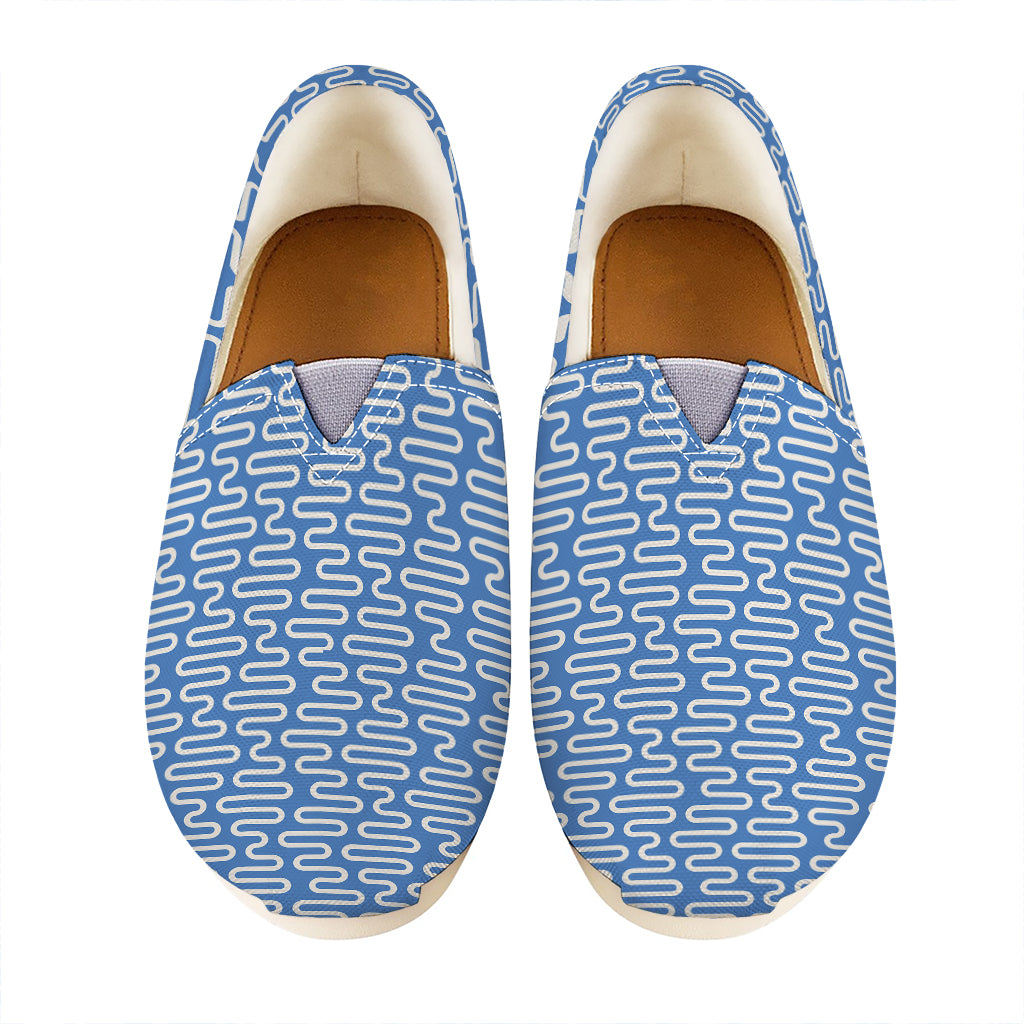 Blue And White DNA Pattern Print Casual Shoes