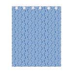 Blue And White DNA Pattern Print Curtain
