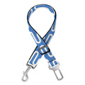 Blue And White DNA Pattern Print Dog Seat Belt