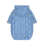 Blue And White DNA Pattern Print Dog Zip Up Hoodie