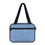 Blue And White DNA Pattern Print Double Strap Bible Bag