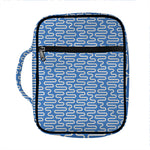 Blue And White DNA Pattern Print Front Pocket Bible Bag