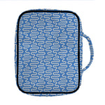 Blue And White DNA Pattern Print Front Pocket Bible Bag
