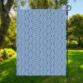 Blue And White DNA Pattern Print Garden Flag
