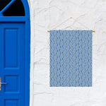 Blue And White DNA Pattern Print Garden Flag