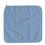 Blue And White DNA Pattern Print Hand Towel