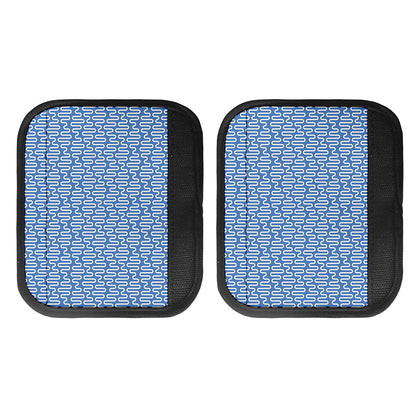 Blue And White DNA Pattern Print Handle Covers