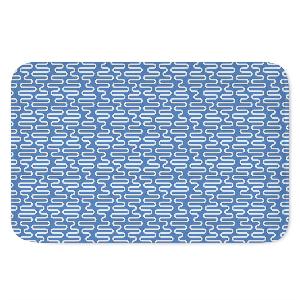 Blue And White DNA Pattern Print Indoor Door Mat
