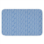 Blue And White DNA Pattern Print Indoor Door Mat