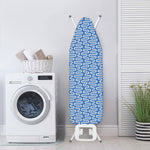 Blue And White DNA Pattern Print Ironing Board Cover