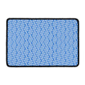 Blue And White DNA Pattern Print Kitchen Mat