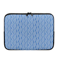 Blue And White DNA Pattern Print Laptop Sleeve