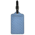 Blue And White DNA Pattern Print Luggage Tag