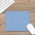 Blue And White DNA Pattern Print Mouse Pad