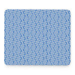 Blue And White DNA Pattern Print Mouse Pad