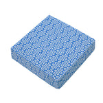 Blue And White DNA Pattern Print Outdoor Seat Cushion Cover