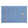 Blue And White DNA Pattern Print Placemat