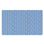 Blue And White DNA Pattern Print Polyester Doormat