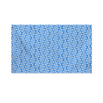 Blue And White DNA Pattern Print Polyester Flag