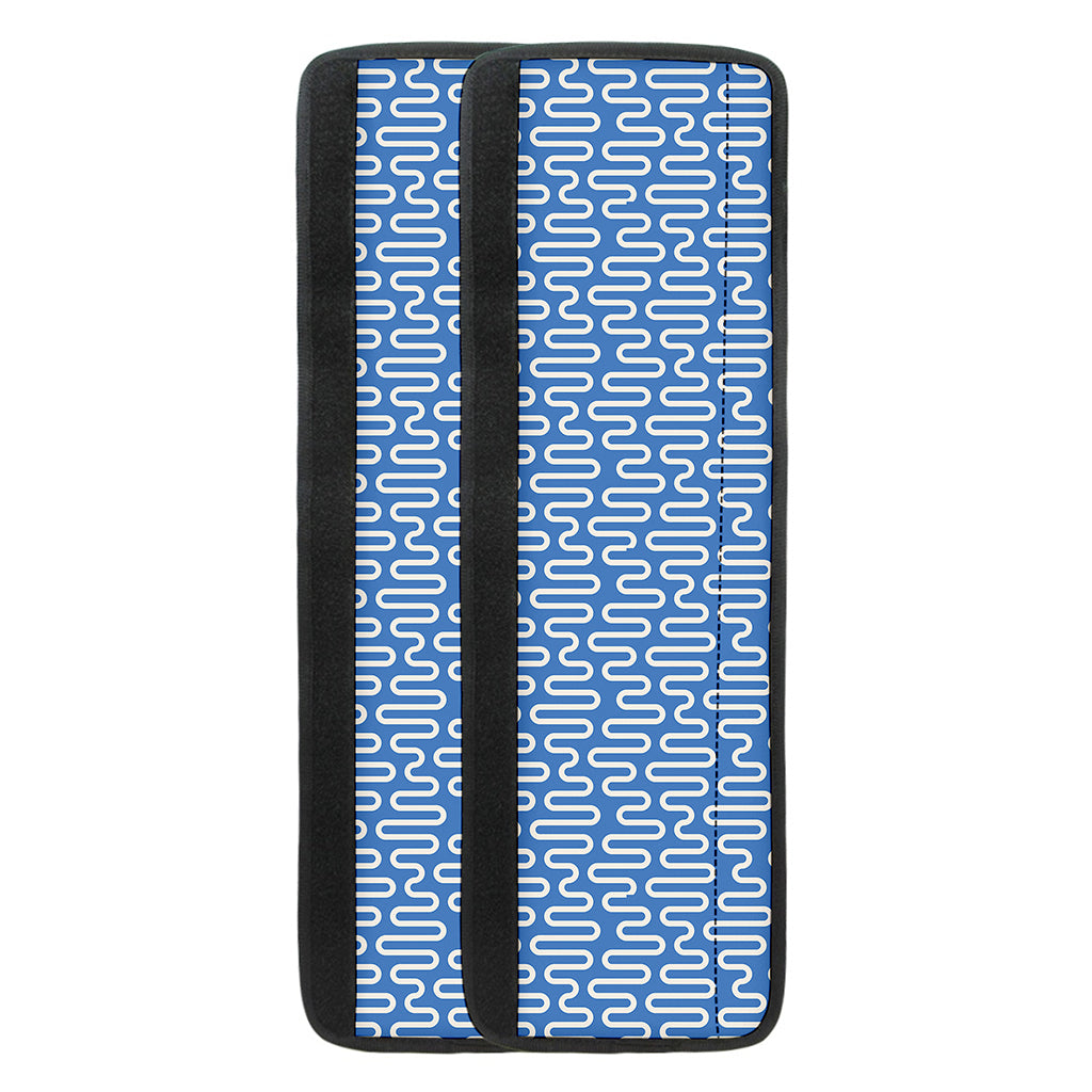 Blue And White DNA Pattern Print Refrigerator Handle Covers