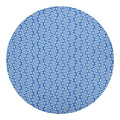 Blue And White DNA Pattern Print Round Blanket