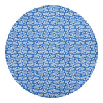 Blue And White DNA Pattern Print Round Blanket