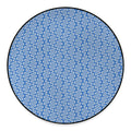 Blue And White DNA Pattern Print Round Floor Mat