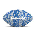 Blue And White DNA Pattern Print Rugby Ball