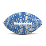 Blue And White DNA Pattern Print Rugby Ball