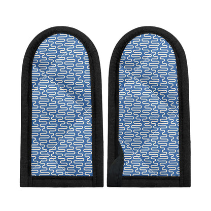 Blue And White DNA Pattern Print Skillet Handle Cover