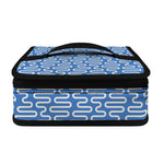 Blue And White DNA Pattern Print Small Lunch Bag