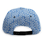 Blue And White DNA Pattern Print Snapback Cap