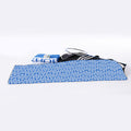 Blue And White DNA Pattern Print Sports Towel