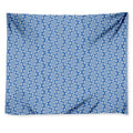 Blue And White DNA Pattern Print Tapestry