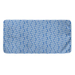 Blue And White DNA Pattern Print Towel