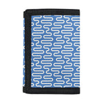 Blue And White DNA Pattern Print Trifold Wallet