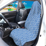 Blue And White DNA Pattern Print Waterproof Car Seat Cover