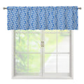 Blue And White DNA Pattern Print Window Valance