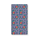 Blue And White Floral Glen Plaid Print Baby Crib Sheet