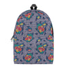 Blue And White Floral Glen Plaid Print Backpack