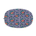 Blue And White Floral Glen Plaid Print Car Side Mirror Covers