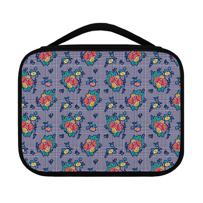 Blue And White Floral Glen Plaid Print Classic Bible Case