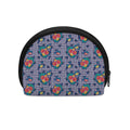 Blue And White Floral Glen Plaid Print Coin Purse