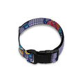 Blue And White Floral Glen Plaid Print Dog Collar